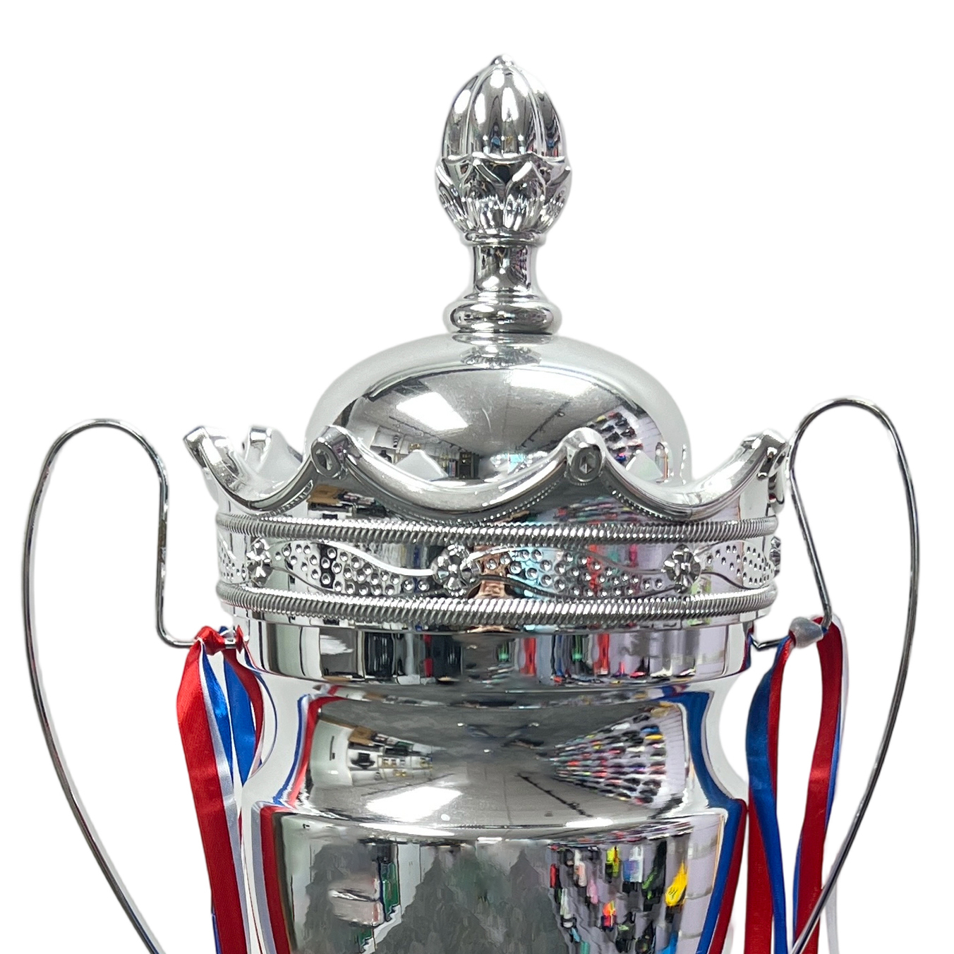 H Sports Custom Metal Soccer Trophy Award Cup with Gold Football Medal for Championship-Multi-Size Options,Blue Arc Sports
