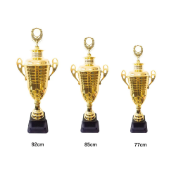 H Sports Custom Metal Soccer Trophy Award Cup with Gold Football Medal for Championship-Multi-Size Options,ブルーアークスポーツ