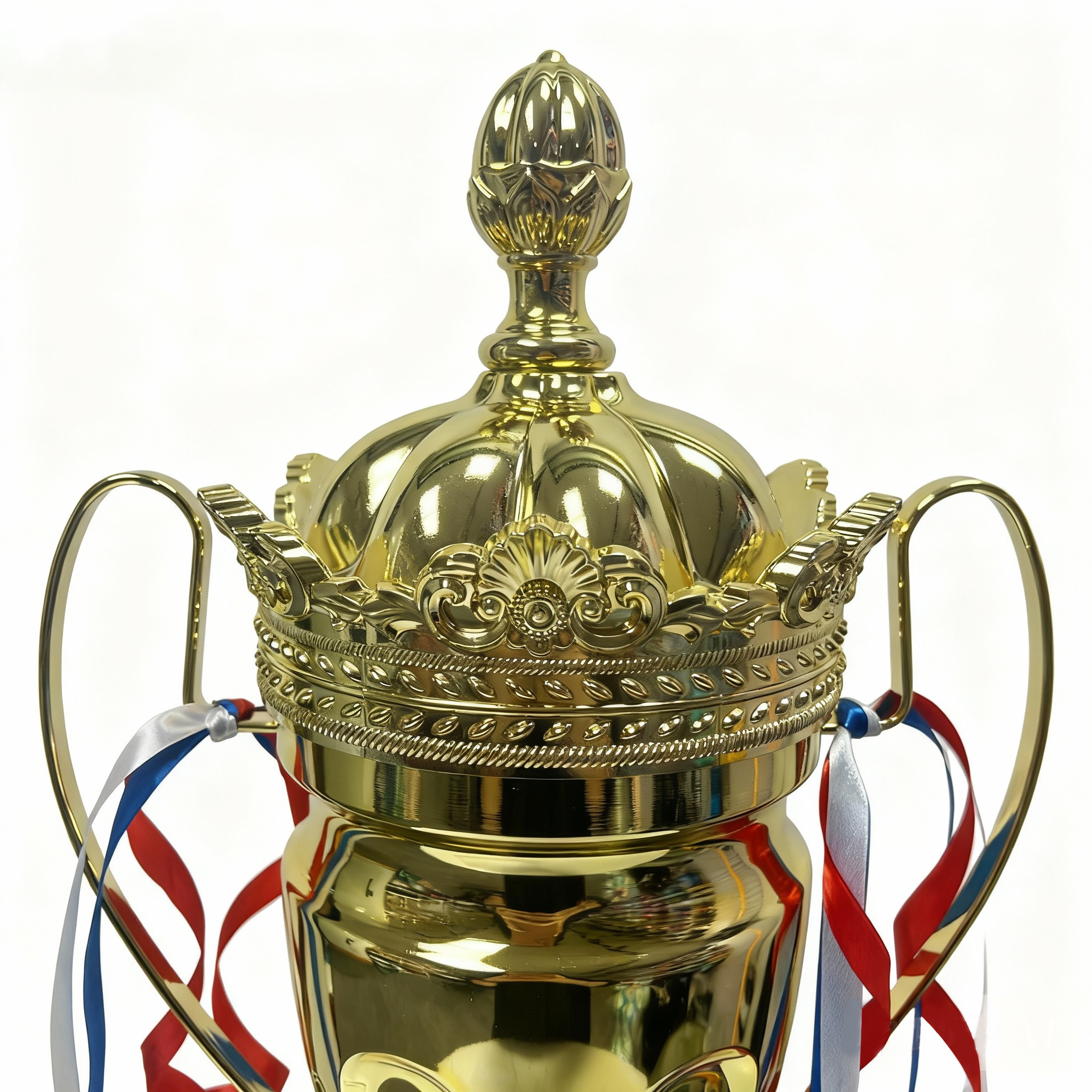 H Sports Custom Metal Soccer Trophy Award Cup with Gold Football Medal for Championship-Multi-Size Options,Blue Arc Sports