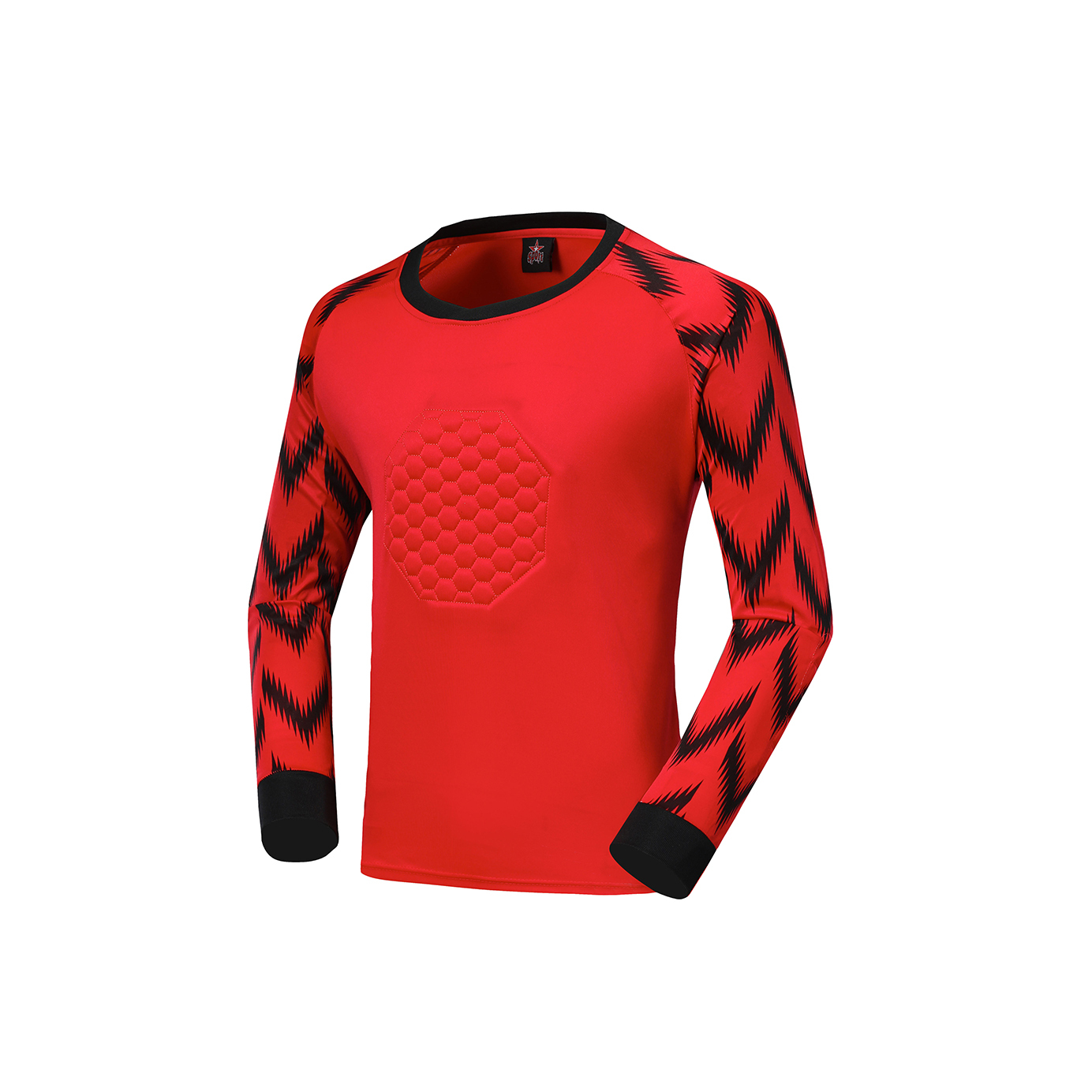 Custom Soccer Goalie Training Protector Long Sleeve Football Goalkeeper Tops New Jersey Kits with Sponge Features,Blue Arc Sports