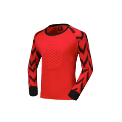 Custom Soccer Goalie Training Protector Long Sleeve Football Goalkeeper Tops New Jersey Kits with Sponge Features,Blue Arc Sports
