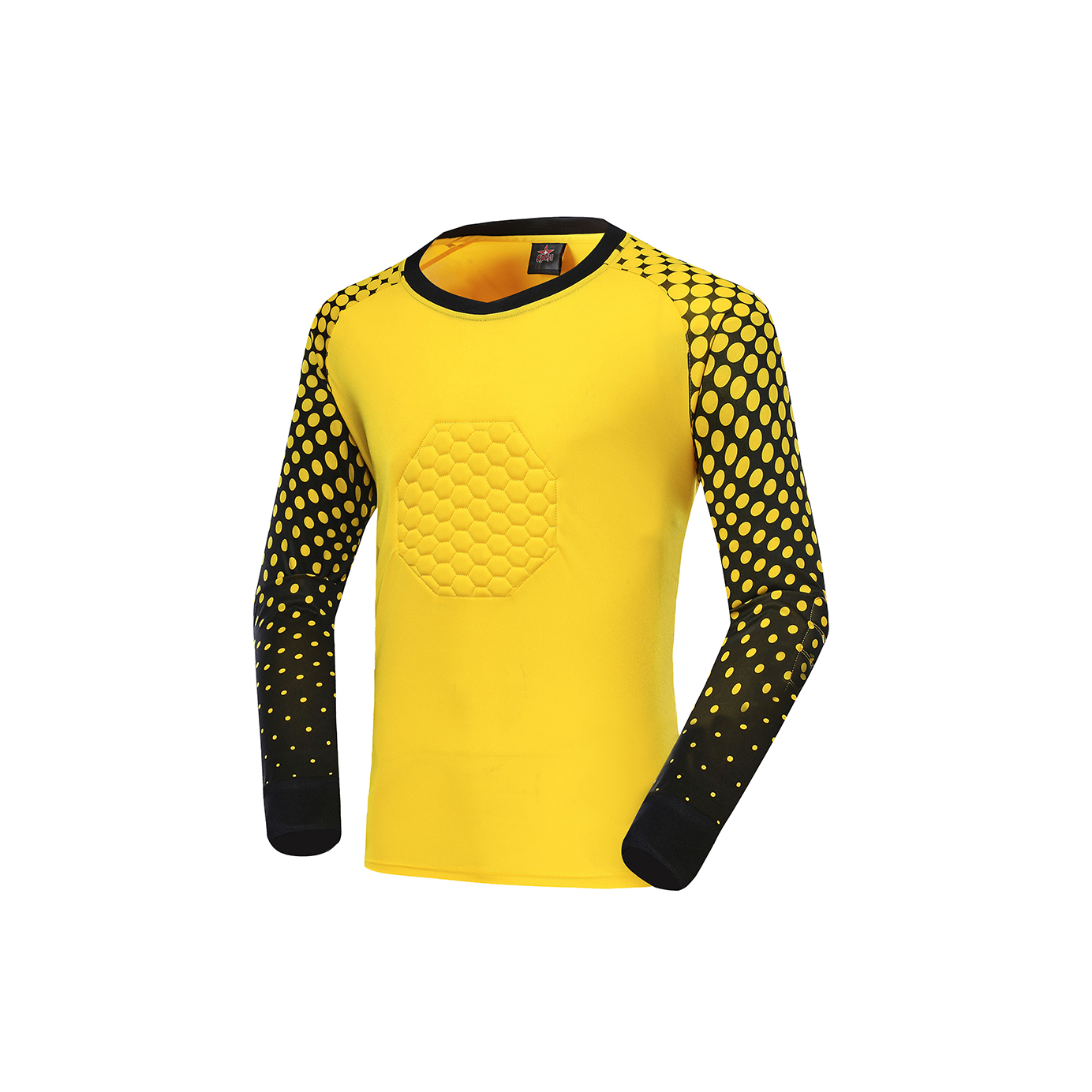 Custom Soccer Goalie Training Protector Kids Long Sleeve Football Goalkeeper Tops Jerseys Kits Sponge Customizable Goalkeeper,Blue Arc Sports