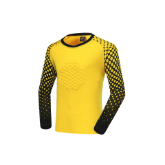 Custom Soccer Goalie Training Protector Kids Long Sleeve Football Goalkeeper Tops Jerseys Kits Sponge Customizable Goalkeeper,Blue Arc Sports