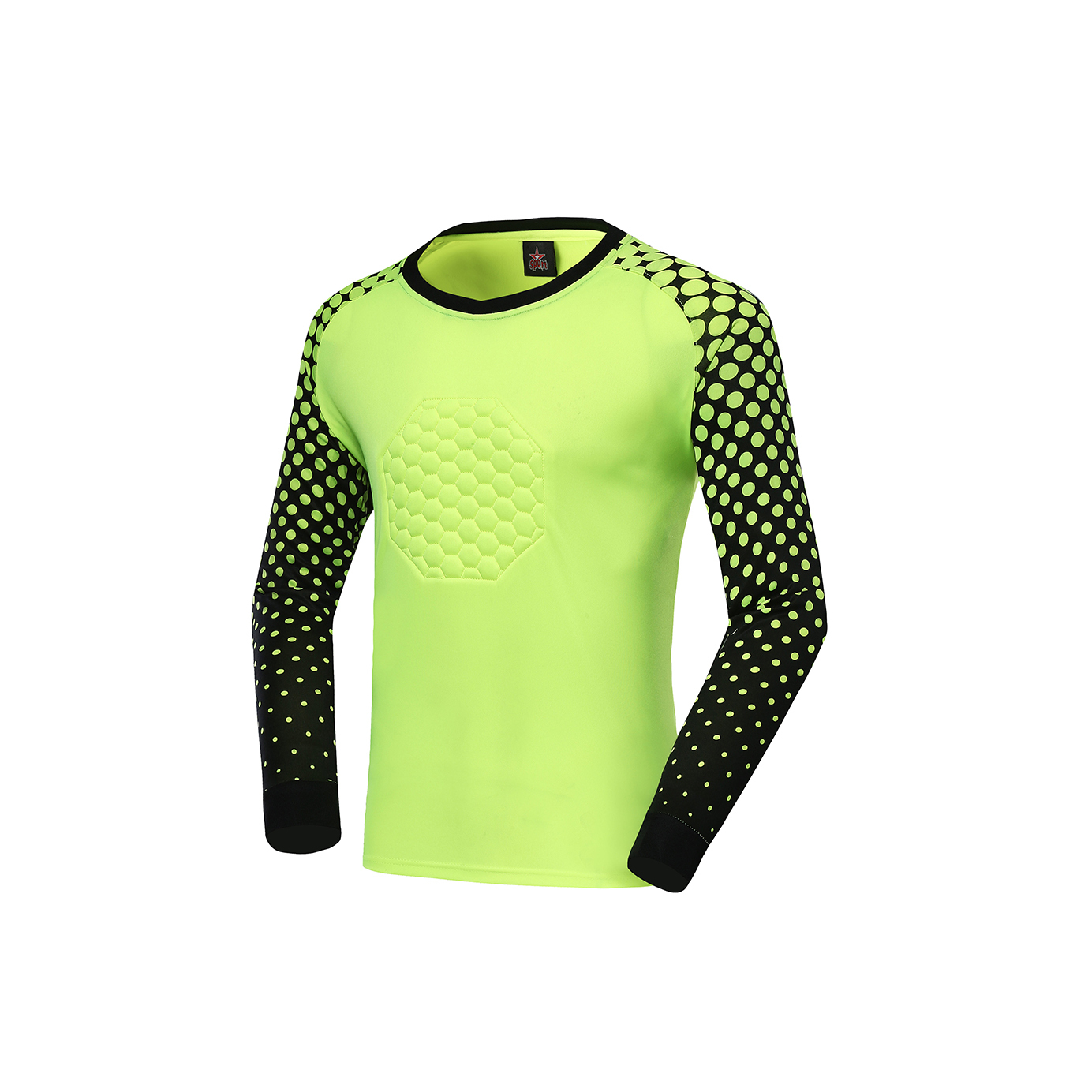 Custom Soccer Goalie Training Protector Kids Long Sleeve Football Goalkeeper Tops Jerseys Kits Sponge Customizable Goalkeeper,Blue Arc Sports