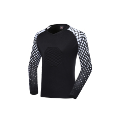 Custom Soccer Goalie Training Protector Kids Long Sleeve Football Goalkeeper Tops Jerseys Kits Sponge Customizable Goalkeeper,Blue Arc Sports