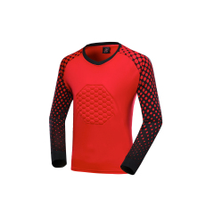 Custom Soccer Goalie Training Protector Kids Long Sleeve Football Goalkeeper Tops Jerseys Kits Sponge Customizable Goalkeeper,Blue Arc Sports