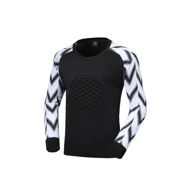 Custom Soccer Goalie Training Protector Long Sleeve Football Goalkeeper Tops New Jersey Kits with Sponge Features,Blue Arc Sports