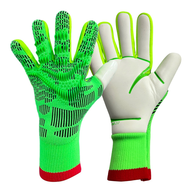 Best-Goalkeeper Professional Football Gloves PU Leather Rubber Latex Breathable Buckle Anti-Slip Anti-Fall Training Outdoor Use,Blue Arc Sports