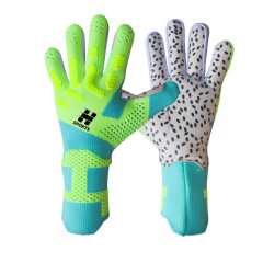 Best-Goalkeeper Professional Latex Football Gloves Breathable Nylon Buckle Anti-Slip Anti-Fall Negative Cut Training Protection,Blue Arc Sport
