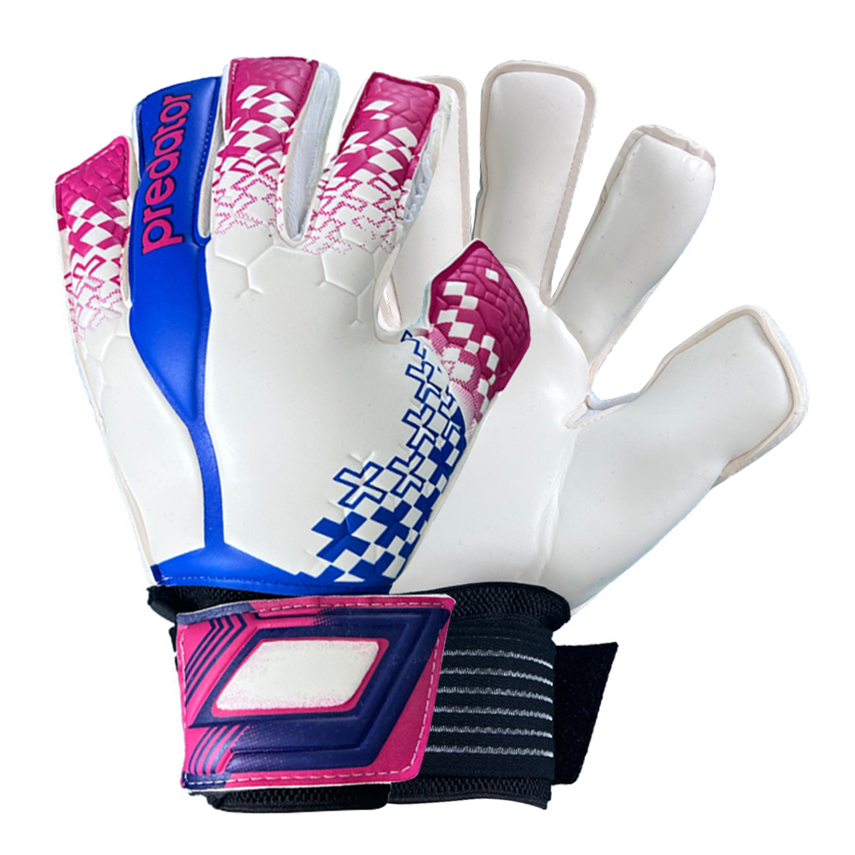Best-Goalkeeper Professional Latex Football Gloves Breathable Nylon Buckle Anti-Slip Anti-Fall Negative Cut for Outdoor Training,Спортивные мероприятия Blue Arc