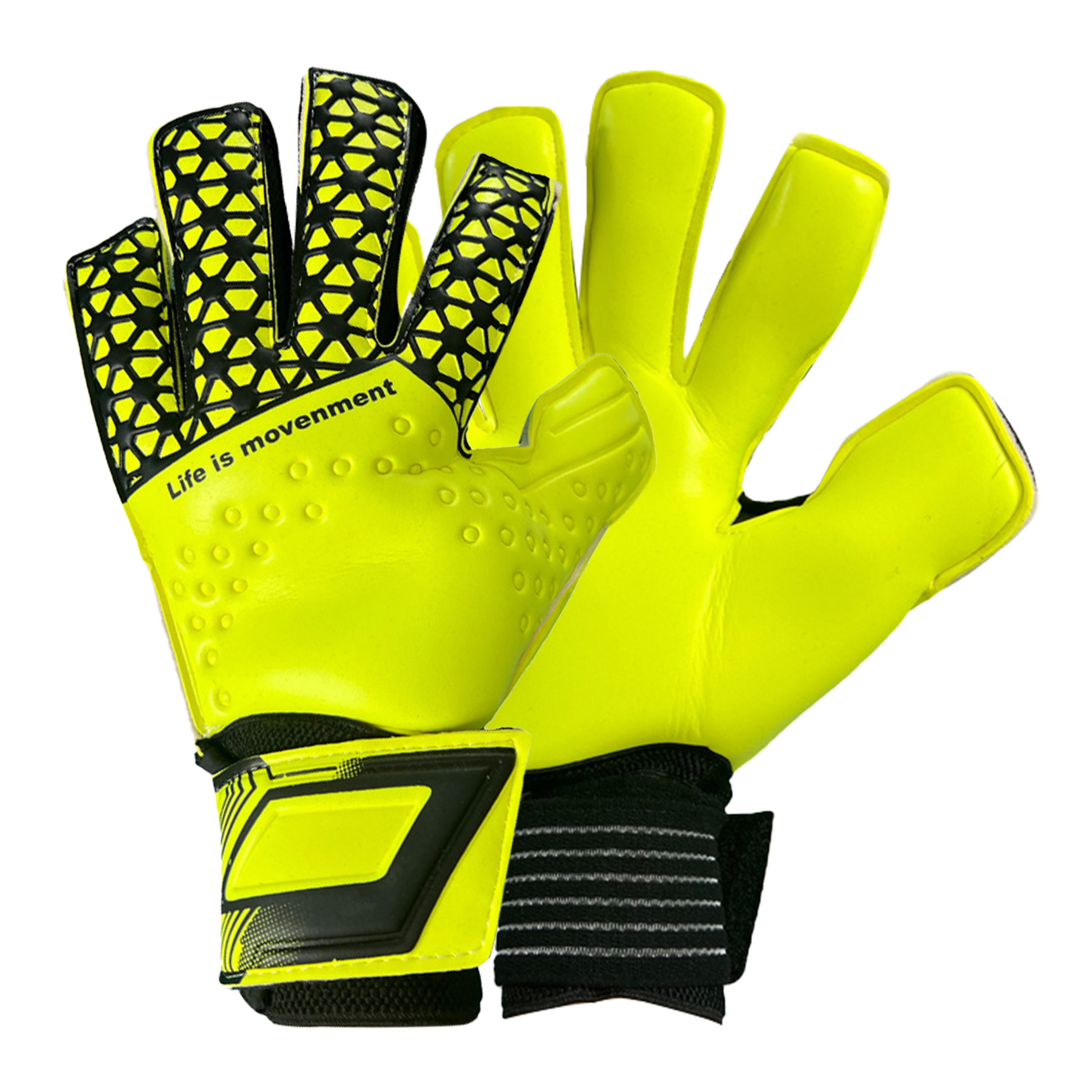 Best-Goalkeeper Professional Latex Football Gloves Breathable Nylon Buckle Anti-Slip Anti-Fall Negative Cut Sports Protection,Blue Arc Sport