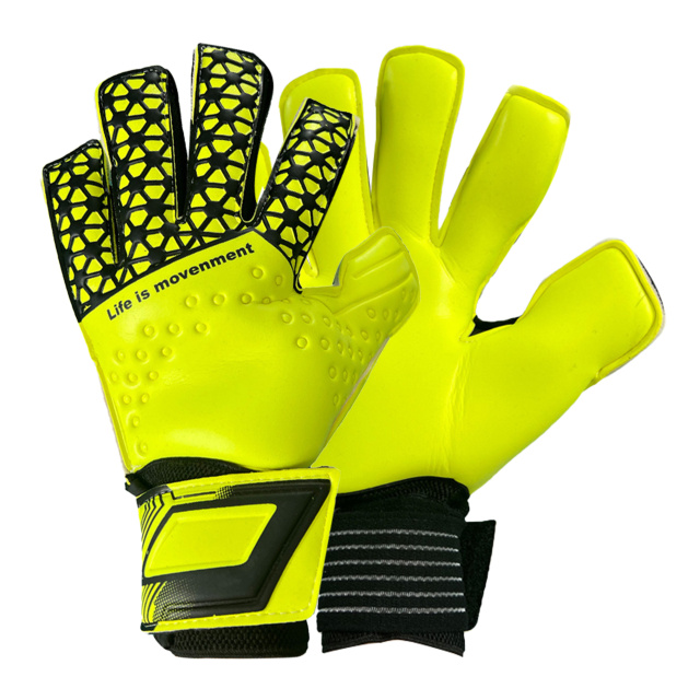 Best-Goalkeeper Professional Latex Football Gloves Breathable Nylon Buckle Anti-Slip Anti-Fall Negative Cut Sports Protection,Blue Arc Sport
