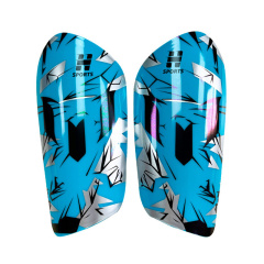 Customizable Adult Football Leg Guards Knee Pads Plastic Sports Inserts Student Outdoor Competition Training Made Durable EVA,Blue Arc Sport