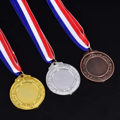 Custom Gold Silver Medal With Label Sticker Personalized Logo Printing For Sports Events,蓝弧体育