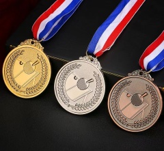 2025 H Sports Custom Metal Pingpong Medal Cup with Gold Medal for Championship,ブルーアークスポーツ