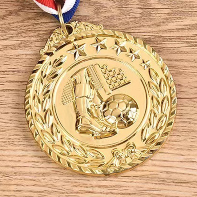 2025 H Sports Model 1 Custom Metal Soccer Medal Cup with Gold Medals,蓝弧体育
