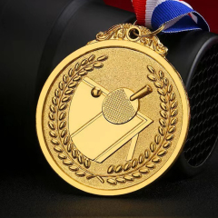 2025 H Sports Custom Metal Pingpong Medal Cup with Gold Medal for Championship,ブルーアークスポーツ