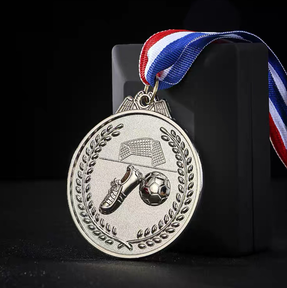 2025 H Sports Model 1 Custom Metal Soccer Medal Cup with Gold Medals,Blue Arc Sports