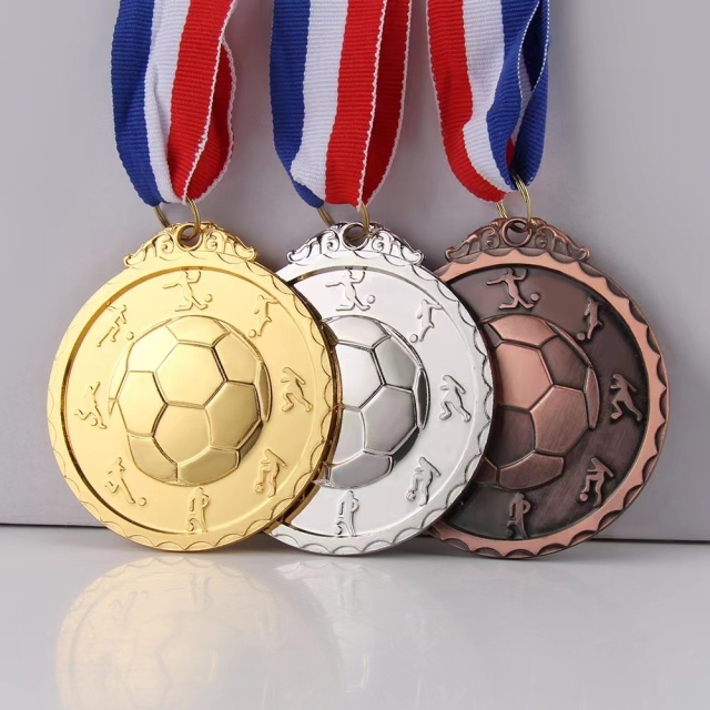 2025 H Sports Model 1 Custom Metal Soccer Medal Cup with Gold Medals for Championship,ブルーアークスポーツ
