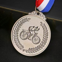 2025 H Sports Custom Metal Bicycle Medal Cup with Gold Medal for Championship,Arc Bleu Sports