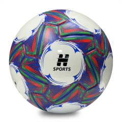 Factory Direct Thermal Bonded Soccer Ball PU Material Professional Match Football Size 5 Durable Seamless Outdoor Training Competitive Price Wholesale,Blue Arc Sport