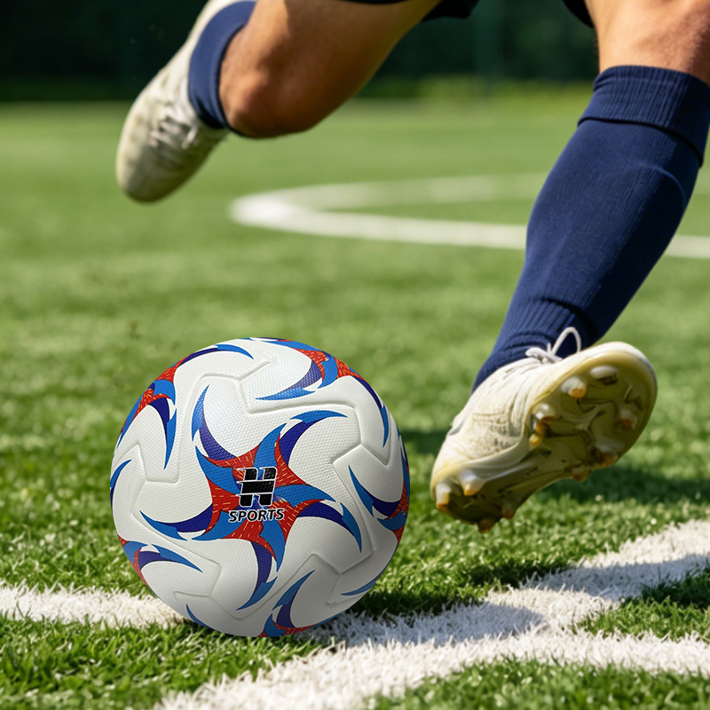 2026 New Thermal Bonded Soccer Ball PU Leather Professional Match Ball Size 5 Seamless Technology Durable Training Football Outdoor Game Custom Logo OEM,Спортивные мероприятия Blue Arc
