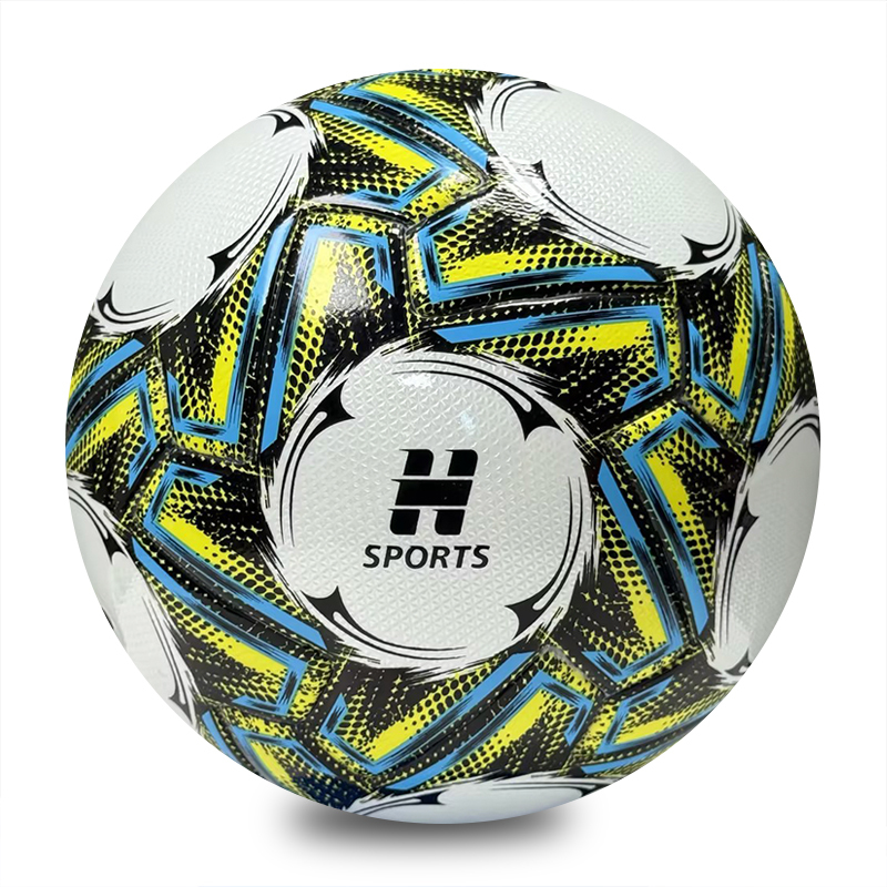 Factory Direct Thermal Bonded Soccer Ball PU Material Professional Match Football Size 5 Durable Seamless Outdoor Training Competitive Price Wholesale,Blue Arc Sport