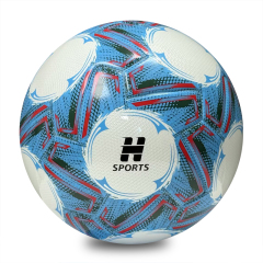 Factory Direct Thermal Bonded Soccer Ball PU Material Professional Match Football Size 5 Durable Seamless Outdoor Training Competitive Price Wholesale,Blue Arc Sport