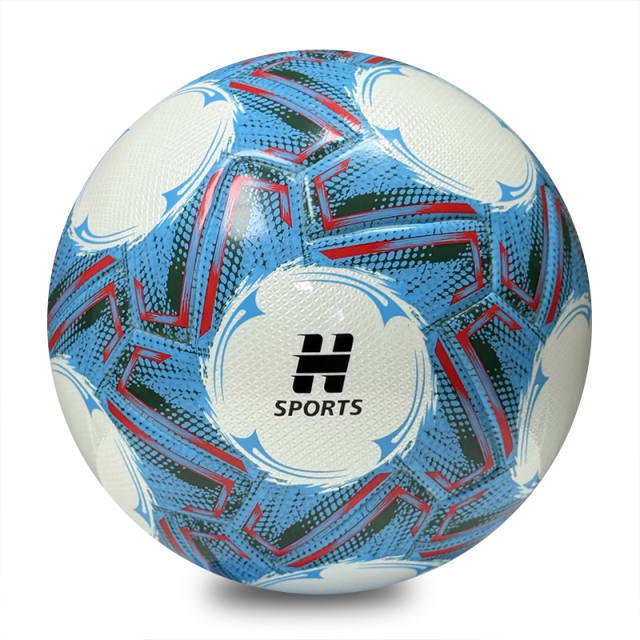 Factory Direct Thermal Bonded Soccer Ball PU Material Professional Match Football Size 5 Durable Seamless Outdoor Training Competitive Price Wholesale,Blue Arc Sport