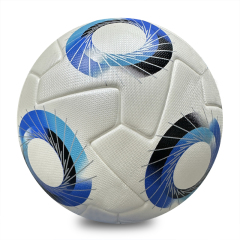 Premium Thermal Bonded Size 5 Soccer Ball, Waterproof PU Cover with Butyl Bladder, Stable Flight Performance for Outdoor and Indoor Matches,Sukan Arka Biru