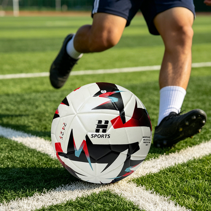 Thermal Bonded Size 5 Football, Waterproof Durable PU Soccer Ball with Abrasion Resistant Cover, Professional Training Match Ball for Outdoor Indoor Sports,Sukan Arka Biru