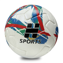 Professional Thermal Bonded Football Size 5, Waterproof and Wear Resistant PU Soccer Ball, Durable Training Match Ball for Adult Outdoor Indoor Team Game,Sukan Arka Biru