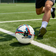 Professional Thermal Bonded Football Size 5, Waterproof and Wear Resistant PU Soccer Ball, Durable Training Match Ball for Adult Outdoor Indoor Team Game,Sukan Arka Biru