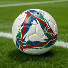Professional Thermal Bonded Football Size 5, Waterproof and Wear Resistant PU Soccer Ball, Durable Training Match Ball for Adult Outdoor Indoor Team Game,Sukan Arka Biru