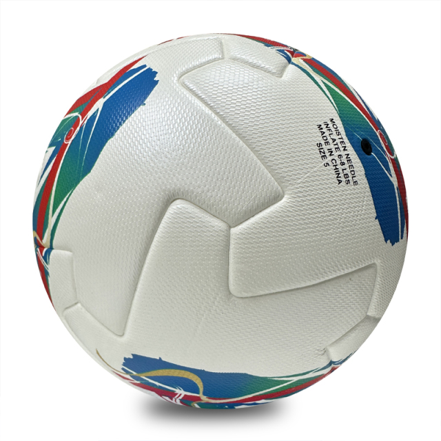 Professional Thermal Bonded Football Size 5, Waterproof and Wear Resistant PU Soccer Ball, Durable Training Match Ball for Adult Outdoor Indoor Team Game,Sukan Arka Biru
