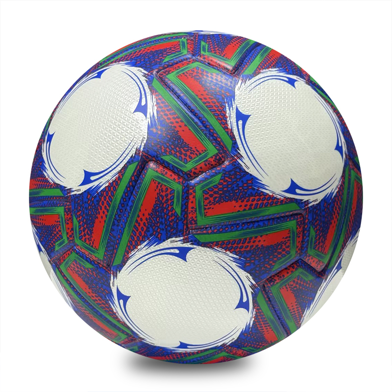Factory Direct Thermal Bonded Soccer Ball PU Material Professional Match Football Size 5 Durable Seamless Outdoor Training Competitive Price Wholesale,Blue Arc Sport