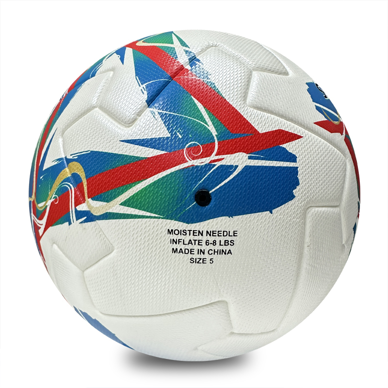 Professional Thermal Bonded Football Size 5, Waterproof and Wear Resistant PU Soccer Ball, Durable Training Match Ball for Adult Outdoor Indoor Team Game,Sukan Arka Biru