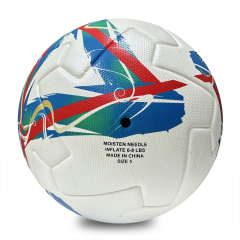 Professional Thermal Bonded Football Size 5, Waterproof and Wear Resistant PU Soccer Ball, Durable Training Match Ball for Adult Outdoor Indoor Team Game,Sukan Arka Biru