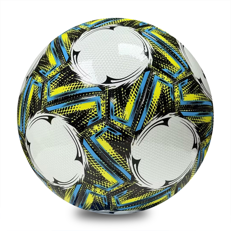 Factory Direct Thermal Bonded Soccer Ball PU Material Professional Match Football Size 5 Durable Seamless Outdoor Training Competitive Price Wholesale,Blue Arc Sport