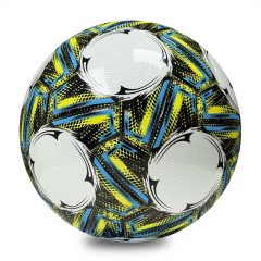 Factory Direct Thermal Bonded Soccer Ball PU Material Professional Match Football Size 5 Durable Seamless Outdoor Training Competitive Price Wholesale,Blue Arc Sport