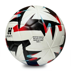 Thermal Bonded Size 5 Football, Waterproof Durable PU Soccer Ball with Abrasion Resistant Cover, Professional Training Match Ball for Outdoor Indoor Sports,Sukan Arka Biru