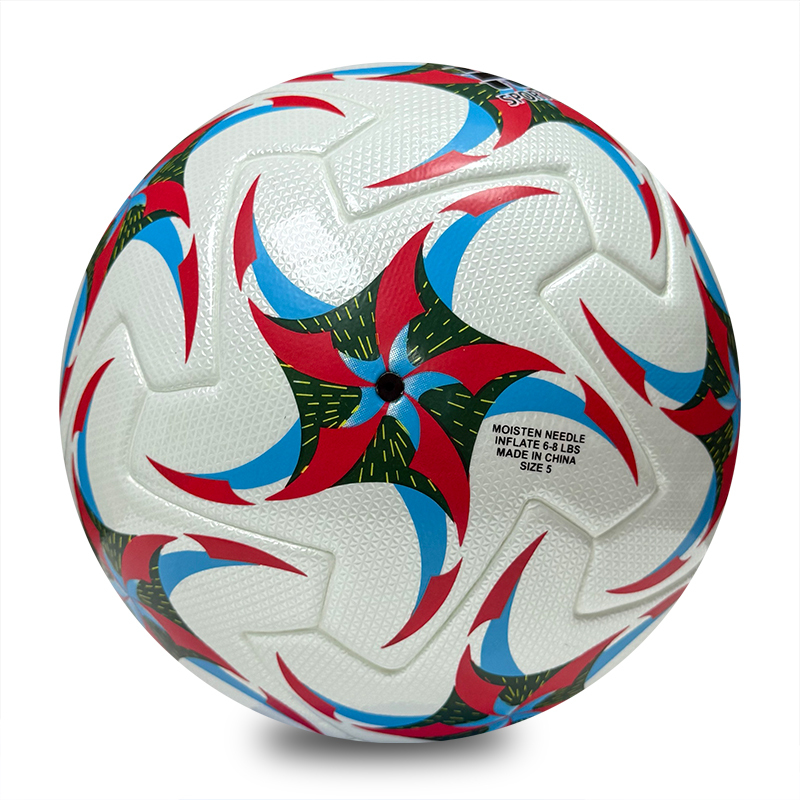 Competition Grade Thermal Bonded Size 5 Football, Waterproof Abrasion Resistant PU Material, Durable Soccer Ball for Outdoor Training, Match and Recreation,Blue Arc Sports