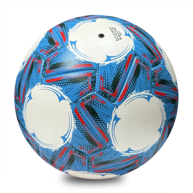 Factory Direct Thermal Bonded Size 5 Soccer Ball, Waterproof and Wear Resistant PU Leather, Durable Football for Adult Team Training and Official Match,Blue Arc Sports