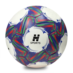 Factory Direct Thermal Bonded Size 5 Soccer Ball, Waterproof and Wear Resistant PU Leather, Durable Football for Adult Team Training and Official Match,Blue Arc Sports