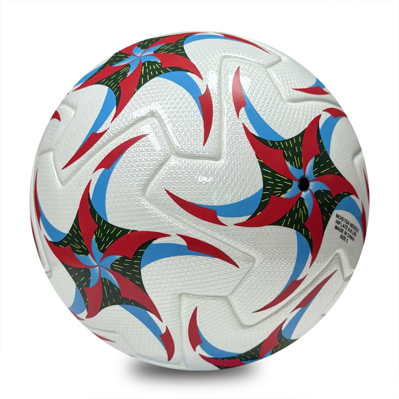 Competition Grade Thermal Bonded Size 5 Football, Waterproof Abrasion Resistant PU Material, Durable Soccer Ball for Outdoor Training, Match and Recreation,Blue Arc Sports