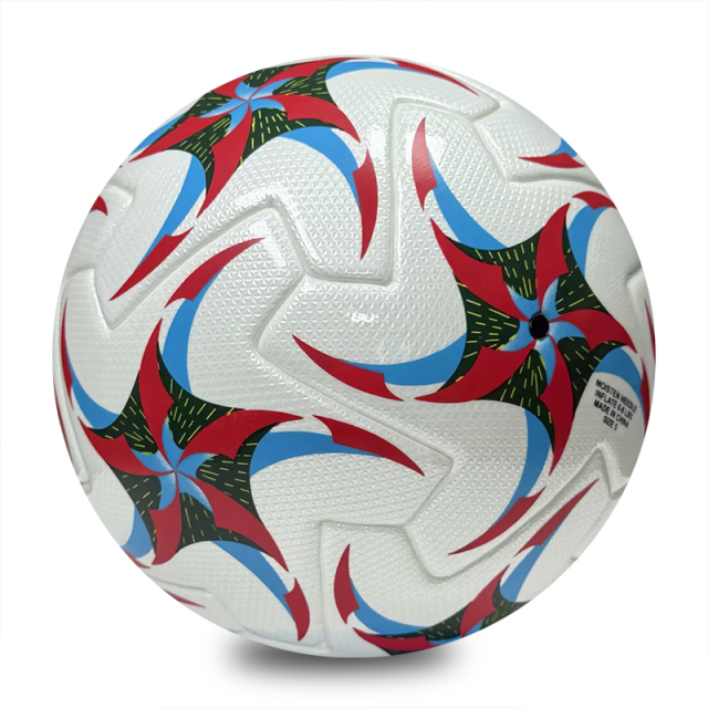 Competition Grade Thermal Bonded Size 5 Football, Waterproof Abrasion Resistant PU Material, Durable Soccer Ball for Outdoor Training, Match and Recreation,Blue Arc Sports