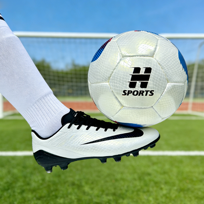 Factory Direct Hand-Stitched Size 4 Low Bounce Soccer Ball for Youth Training with Custom LOGO Printing Durable PU,Blue Arc Sports