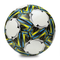 Factory Direct Thermal Bonded Size 5 Soccer Ball, Waterproof and Wear Resistant PU Leather, Durable Football for Adult Team Training and Official Match,Blue Arc Sports
