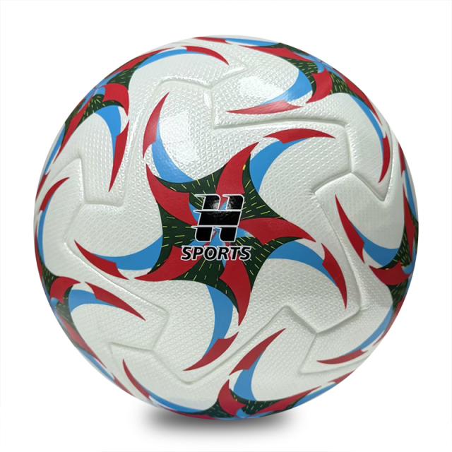 Competition Grade Thermal Bonded Size 5 Football, Waterproof Abrasion Resistant PU Material, Durable Soccer Ball for Outdoor Training, Match and Recreation,Blue Arc Sports