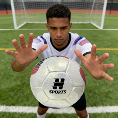 Factory Direct Hand-Stitched Size 4 Low Bounce Soccer Ball for Youth Training with Custom LOGO Printing Durable PU,Blue Arc Sports